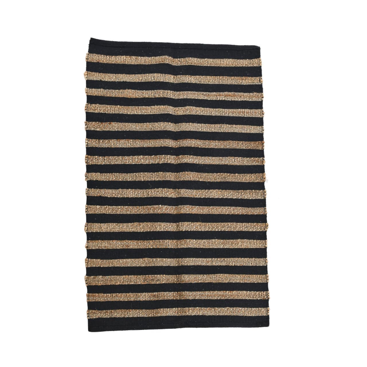Hello Honey® Black and Natural Jute Cotton Area Rug